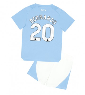 Manchester City Bernardo Silva #20 Koti Pelipaita Lasten 2023-24 Lyhyet Hihat (+ Lyhyet housut)